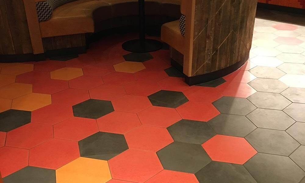 Nandos booth floor tiles