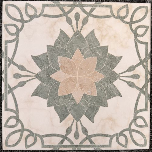 Bespoke ivory, sage and blush ceramic floor tile for Hotel Magnolia